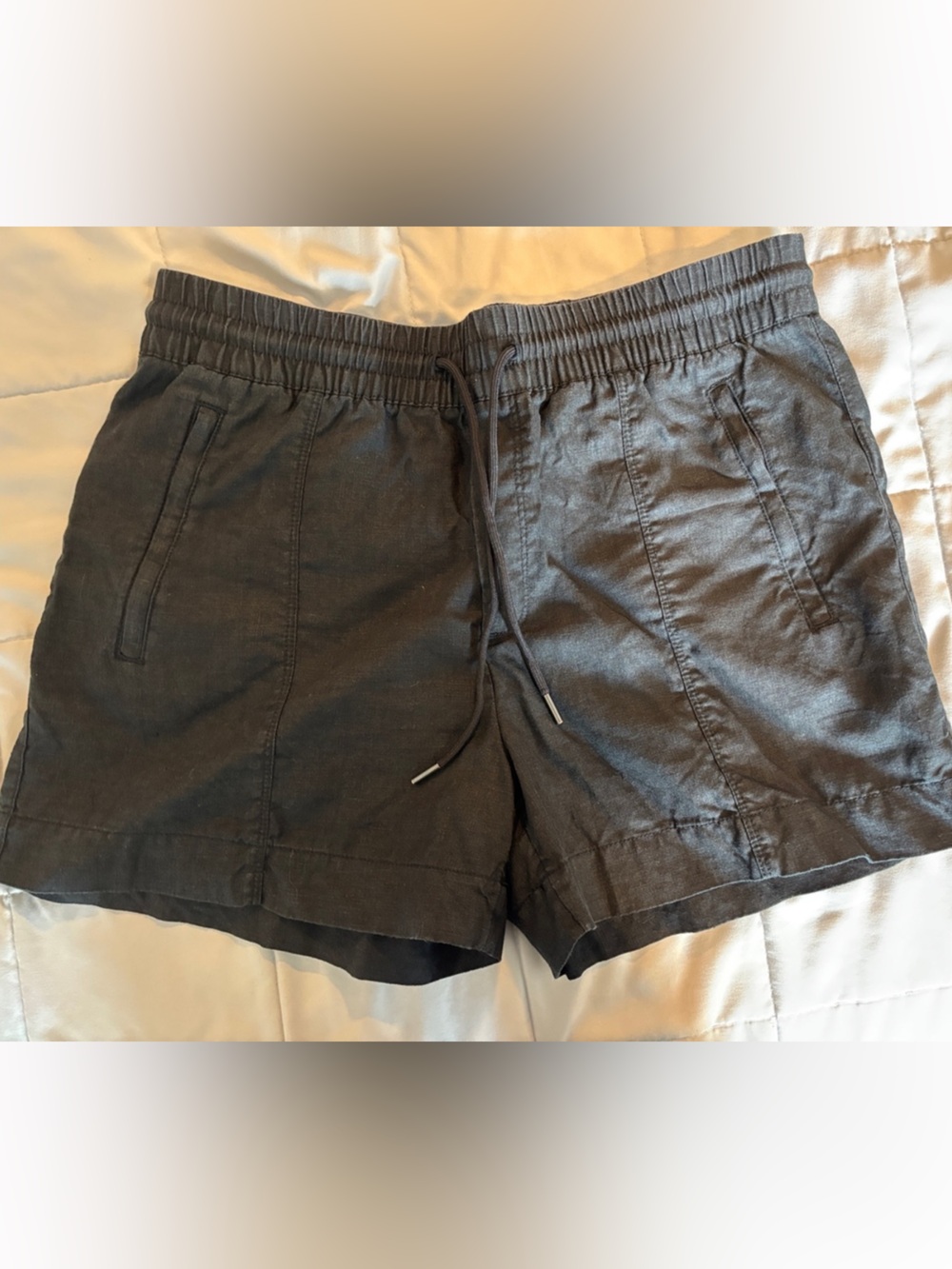 Athleta linen drawstring shorts M